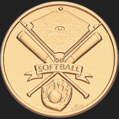 Softball Metal Stickers