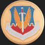Metal Stickems 2-inch Air Combat Command metal emblem with vibrant enamel insignia and adhesive backing.