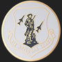 Metal Stickems 2-inch round Air National Guard emblem with gold trim, minuteman figure, and aircraft silhouettes.