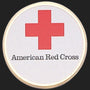 Metal Stickems 2-inch round metal sticker featuring the American Red Cross logo on a white background.