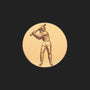 Metal Stickems 1-inch circular gold metal sticker featuring an embossed baseball player in a batting stance.