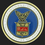 Metal Stickems 2-inch Department of Labor metal emblem with blue, red, and gold official seal and adhesive backing.