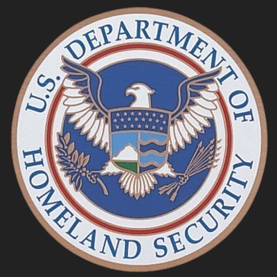 Metal Stickems 2-inch Department of Homeland Security metal sticker with official seal and vibrant colors.