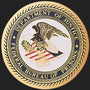 Metal Stickems 2-inch Federal Bureau of Prisons circular metal decal with official Department of Justice seal.