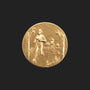 Metal Stickems 2-inch gold-tone embossed runner sticker featuring a detailed scene of athletes running outdoors.
