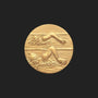 Metal Stickems 1-inch gold embossed metal sticker featuring a detailed swimmer in motion for gear and accessories.