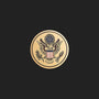 Metal Stickems United States Great Seal metal sticker with gold-tone finish and enamel eagle emblem on black background