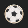 Metal Stickems 2-inch black and white soccer ball adhesive metal emblem for personal gear and accessories.