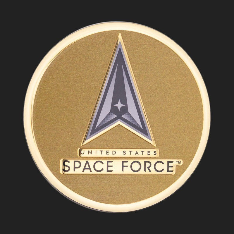 Metal Stickems 2-inch United States Space Force gold metallic emblem sticker with delta insignia