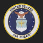 Metal Stickems 4-inch round embossed brass United States Air Force medallion sticker with official emblem design.