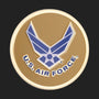 Metal Stickems 2-inch gold and blue United States Air Force metal emblem decal with adhesive backing