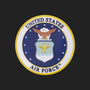 Metal Stickems 2-inch United States Air Force metal emblem sticker with iconic seal design on a black background.