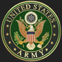 Metal Stickems 2-inch United States Army emblem sticker with vibrant enamel, gold trim, and adhesive backing.