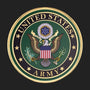 Metal Stickems 4-inch United States Army metal emblem with green background, gold accents, and eagle crest.