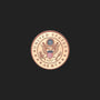 Metal Stickems 7/8-inch United States Army metal emblem sticker with detailed gold-tone seal on a black background.