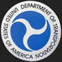 Metal Stickems 2-inch United States Department of Transportation metal emblem with blue and silver official seal.