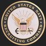 Metal Stickems 2-inch gold and black United States Navy Recruiting Command metal emblem sticker