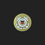Metal Stickems 7/8 inch United States Coast Guard metal emblem sticker with gold, white, and red USCG seal design.