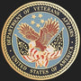 Metal Stickems 2-inch Department of Veterans Affairs metal emblem with official seal and patriotic eagle design.