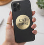 Video for Cat Mom Metal Stickems™ 2 Inch Gold Sticker with Spun Finish
